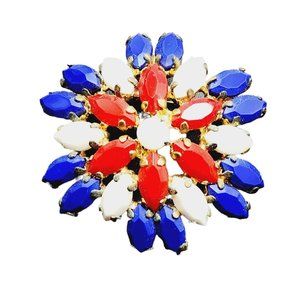 Vintage Patriotic Unsigned Brooch (A1881)